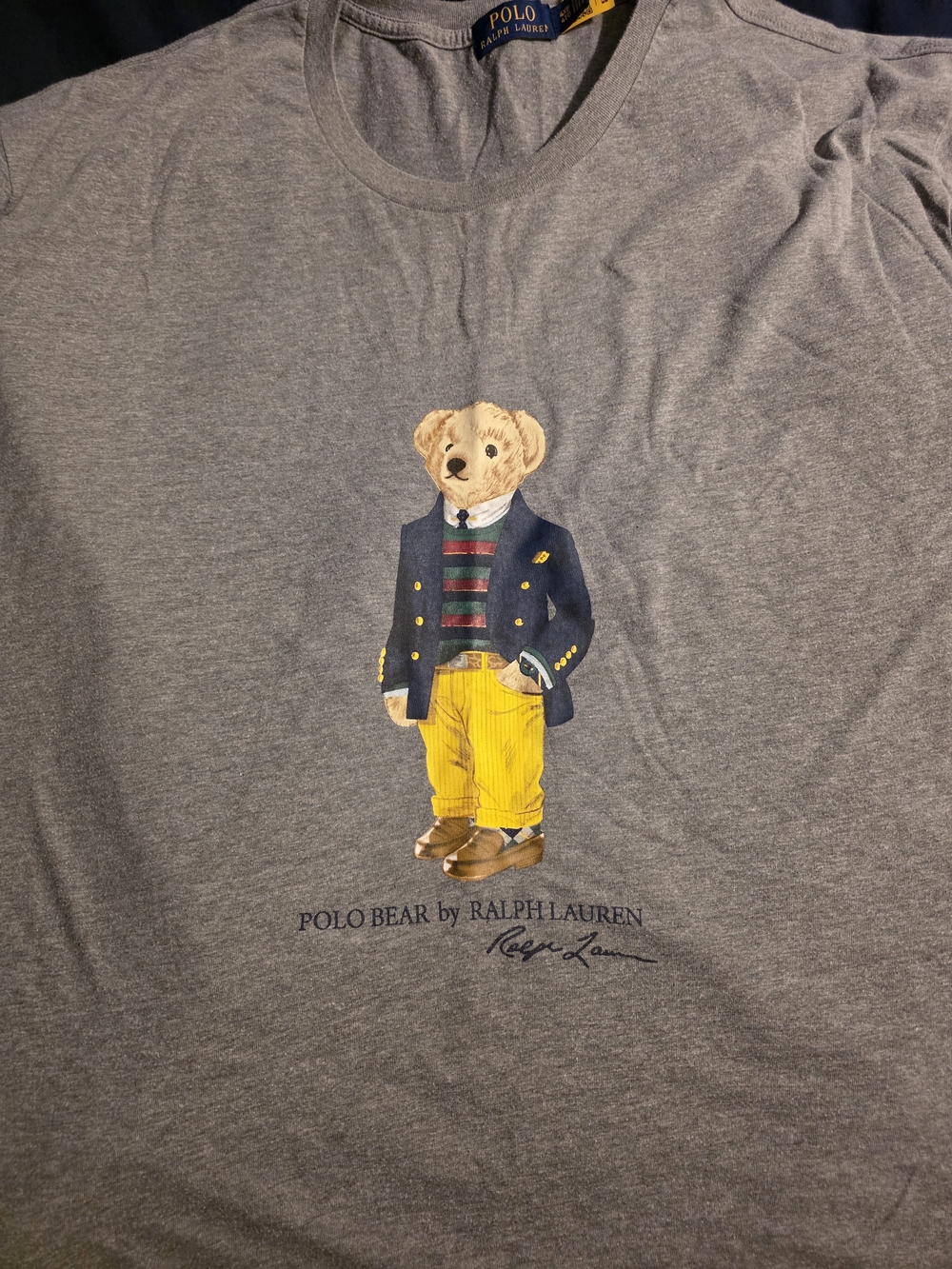 Polo by Ralph Lauren Grey Polo Bear Graphic Tee with Yellow Pants
